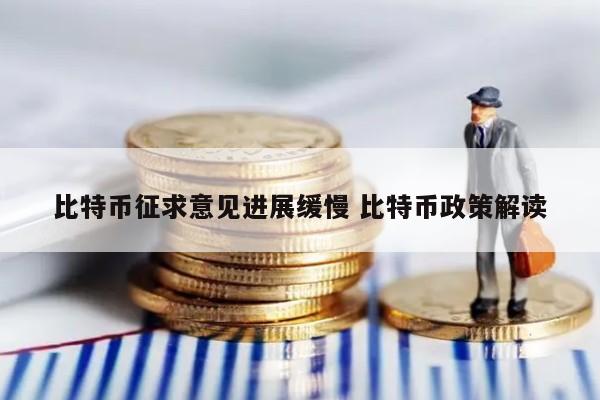 比特币征求意见进展缓慢 比特币政策解读